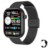 Χαμηλού Κόστους Smartwatch-ανδρικό έξυπνο ρολόι 2,01 ιντσών υψηλής ευκρίνειας πλήρους οθόνης αφής αθλητικά έξυπνα ρολόγια κλήσης/απάντησης τηλεφώνων ύπνου βήμα θερμίδων παρακολούθησης δραστηριότητας πληροφορίες κλήσης προτροπή