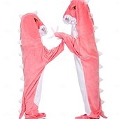 cheap Couples&#039; &amp; Group Costumes-Dinosaur Shark Couples Carnival Costume Kigurumi Pajamas Onesies Kid&#039;s Adults&#039; Men&#039;s Women&#039;s Boys Novelty Funny Costume Theme Party Carnival Mardi Gras Easy Carnival Costume