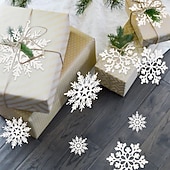 levne Ozdoby-36ks sněhových vloček-ozdoby na vánoční stromeček,ozdoby se sněhovými vločkami na stromeček,plastové třpytky bílé ozdoby se sněhovými vločkami,vánoční vnitřní zimní dekorace z říše divů