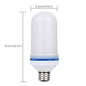 abordables Ampoules LED type maïs-4 modes LED flamme ampoules simulation feu lumières ampoule ktv festival jardin décor lumière e27 fête LED effet flamme lumière 1/4pcs