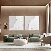 preiswerte Landschaftsgemälde-großes handgemachtes weiß-graues 3D-Struktur-abstraktes Gemälde handgemaltes Morandi skandinavisches Dekor modernes Ölgemälde moderne Wandkunst Dekoration skandinavische Kunst Pattle Knife Gemälde