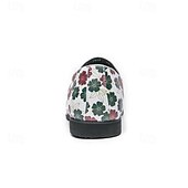billiga Tillfällig-loafers med vitt blommönster för män med tofs och guldaccent – snygga vardags- och semiformella skor för moderiktiga outfits