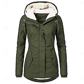 abordables Doudounes &amp; Parkas-Parka Femme Parka Plein Air Manteau d&#039;hiver  Casual Quotidien Manteau Ample Imperméable Décontractée Sportif Veste Manches Longues Couleur éclair Violet Rose Claire Vin / Waterproof