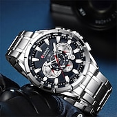 economico Orologi al quarzo-Orologio al quarzo CURREN da uomo moda outdoor orologio da polso casual luminoso calendario impermeabile orologio in acciaio