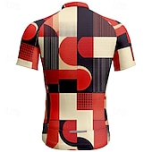 abordables Maillots pour hommes-Homme Maillot Velo Cyclisme Manche Courte Cyclisme Tee-shirt Maillot avec 3 poches arrière VTT Vélo tout terrain Respirable Séchage rapide Conception anatomique Mèche Rouge vin Rouge Bleu Bloc de