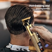 cheap Shaving &amp; Hair Removal-Professional Hair Cutting Machine Wireless Electric Hair Trimmer Digital Display Hair Clipper Men Beard Shaver Barber For Men