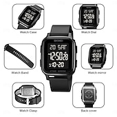 halpa Digikellot-SKMEI Miesten Digitaalinen Kello Ulkoilu Urheilu Muoti Rannekello Valoisat Minuuttikello Hälytyskello Laskenta TPU Kello