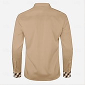 abordables camisas occidentales de los hombres-Men's Cowboy Western Shirt Button Up Shirt Cowboy Shirt Long Sleeve Vintage Western Daily Outdoor Holiday Spring Fall Winter Turndown Collared Shirts 3D Print Khaki