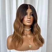 cheap Human Hair Lace Front Wigs-Human Hair 5x5 Closure 13x4 Lace Front Wig Short Bob Brazilian Hair Body Wave Brown Auburn Multi-color Wig 130% 150% Density Ombre Hair Glueless Pre-Plucked For Women Short Human Hair Lace Wig