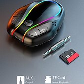 Χαμηλού Κόστους Σετ Bluetooth Αυτοκινήτου/Hands-free-δέκτης bluetooth αυτοκινήτου 5.0 για ακύρωση θορύβου αυτοκινήτου προσαρμογέα bluetooth aux δέκτης μουσικής bluetooth για οικιακό στερεοφωνικό/ενσύρματα ακουστικά/κλήσεις handsfree 16 ώρες διάρκεια