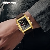 abordables Montres numériques-SANDA Hommes Montre Digitale Extérieur Mode Décontractée Montre Bracelet Lumineux Chronomètre Fonction réveille Calendrier Gel de Silicone Bracelet en acier inoxydable Suivre