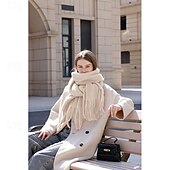 billige Sjal-cashmere feel skjerf lange pashmina sjal og omslag for kvinner stort teppe skjerf solid