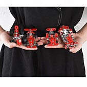 halpa Rakennuslelut-kilpa-auto 8-12-vuotiaille pojille metalli rakennussarja rakennuslelut 8-12-vuotiaille pojille Roadster punainen ajoneuvomalli lapsille pojille 8 9 10 11 12-16 v 265kpl