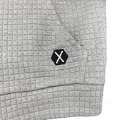 baratos hoodies básicos dos homens-Homens Moletons Waffle Moletom Tático Preto Verde Claro Cáqui Com Capuz Tecido Zíper Bolsos Trabalho Desportos e Ar livre Casual Roupa de rua Básico Casual Primavera &amp; Outono Estações Cruzadas Roupa