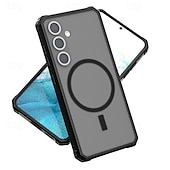 Недорогие Чехлы для Samsung-телефон Кейс для Назначение S24 Ultra S24 Plus S24 S24 ФЭ S25 Ультра Кейс на заднюю панель Магнитный Поддержка беспроводной зарядки Защита от удара Ретро ТПУ