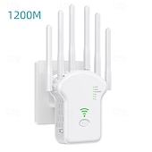 cheap Wireless Routers-1200Mbps WiFi Repeater Wireless WiFi Signal Repeater Dual-Band 2.4G 5G Network Amplifier WPS Router