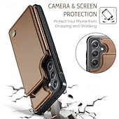 abordables Coques Samsung-téléphone Coque Pour S24 S24 Ultra Plus S24 FE S23 S22 S21 S20 Ultra Plus FE A55 A35 A25 A15 5G A54 A34 A14 A53 A33 A23 A13 S25 Ultra Coque Arriere Avec Support Fente pour carte Antichoc Rétro TPU PC