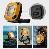 お買い得  作業灯-充電式 LED 作業灯 2000 ルーメン COB 投光器 内蔵 4000mAh 磁気ベース付き &amp;180度回転可能 5つの照明モード 作業現場照明 車の修理 キャンプ用 g500 1個