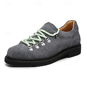 abordables Baskets-chaussures de randonnée en daim marron pour hommes - style vintage avec design à lacets roses et semelle durable pour les aventures en plein air