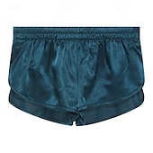 economico Boxer da uomo-Per uomo 1 confezione Biancheria intima Boxer Miscela di fibre chimiche Traspirante Morbido Liscio Vita normale Argento Nero