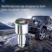 お買い得  車用Bluetoothキット/ハンズフリー-FMトランスミッター、車載MP3プレーヤー、急速充電、QC 3.0、ハンズフリー通話、デュアルPD充電器、Bluetooth