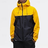 preiswerte Fleece &amp; 3 in 1 Jacken-Herren Wanderjacke Draussen Farbblock Wasserdicht Windundurchlässig Reißverschluß vorne Leichte Jacke Voller Reißverschluss Camping / Wandern / Höhlenforschung Schwarz Gelb Grün Grau