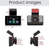 cheap Car DVR-Dashcam Cameras Video Recorder Dual Lens Front and Rear Dash Cam for Cars 2K