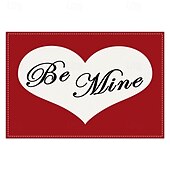 cheap Placemats &amp; Coasters &amp; Trivets-Valentine&#039;s Day Placemats Set of 4 Romantic and Decorative Table Mats Featuring Heart or Rose Patterns Durable and Heat-Resistant Perfect for Adding a Touch of Love to Your Dining Table Decor