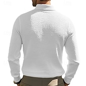 cheap Men&#039;s Classic Polo-Men&#039;s Corduroy Shirt Golf Shirt Work Casual Lapel Long Sleeve Basic Modern Solid Color Buttons Spring &amp;  Fall Regular Fit Wine Black White Yellow Sky Blue Light Grey Corduroy Shirt