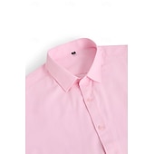 cheap Men&#039;s Dress Shirts-Men&#039;s Shirt Dress Shirt Plain Wedding Business Black White Dark Navy Blue Long Sleeve Collar Summer Clothing Apparel