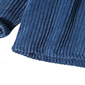 Недорогие Мужские рабочие рубашки-Муж. Рубашка Вельветовая рубашка Верхняя рубашка Полотняное плетение Повседневные на открытом воздухе Темно синий Длинный рукав Зима Весна &amp; осень Одежда Теплый