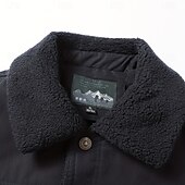 cheap Men&#039;s Graphic Jackets &amp; Coats-Men&#039;s Animal Horse Embroidered Fleece Jacket Sherpa Trucker Jacket Work Cargo Jacket Turn-Down Collar Warm Winter Cotton Jacket Vintage Casual Sports Outdoor Coat Multi-Pockets