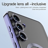 Недорогие Чехлы для Samsung-телефон Кейс для Назначение S24 Ultra S24 Plus S24 S23 S23 Ultra S23 Plus S25 Ультра Кейс на заднюю панель Магнитный Поддержка беспроводной зарядки Защита от удара Ретро Покрытие