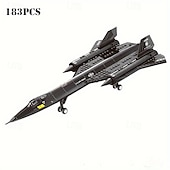 abordables Jouets de construction-183 pièces militaires sr-71 black bird scout petites technologies blocs de construction jouets d&#039;épissure éducatifs pour enfants collection blocs de construction jouets cadeau de noël d&#039;halloween