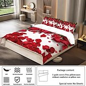 economico Set copripiumino-fiori farfalle piante fiori stampe set di tre pezzi piumone per camera da letto hotel camera degli ospiti biancheria da letto set comodo 1 set piumone 2 federe set letto matrimoniale set da 2 pezzi