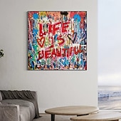 baratos arte de rua-pintura a óleo pop art feita à mão abstrata grafite arte pintura a óleo pintada à mão arte de rua pintura a óleo amor pintura escritório arte de parede decoração para quarto sala de estar decoração