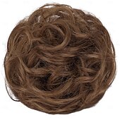 abordables Chignons-chignons Chignon A Clipser Cheveux Synthétiques Pièce de cheveux Extension des cheveux Bouclé Soirée du quotidien Usage quotidien Rouge Bordeaux Marron Grise