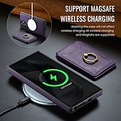 Χαμηλού Κόστους Samsung Θήκη-τηλέφωνο tok Για S24 Ultra S24 Plus S24 S23 S25 Ultra Πίσω Κάλυμμα με βάση στήριξης Μαγνητική Υποστήριξη ασύρματης φόρτισης Ρετρό TPU PU δέρμα