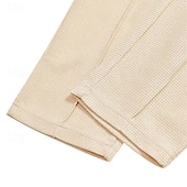 halpa Loma-Miesten Vohveli poolopaidat Quarter Zip Polo Päivittäin Pyhäpäivä Neljänneksen postinumero Pitkähihainen Muoti Moderni Tavallinen 2-osainen 봄 &amp; Syksy Normaali Musta Valkoinen Sininen Khaki Vaalean