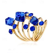 abordables Anillos de mujer-Anillo de cóctel en espiral bohemio chic para mujer con piedras preciosas variadas: perfecto para fiestas y uso diario