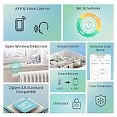 preiswerte Haushaltsgeräte-Zigbee-Thermostat-Heizkörperventil, intelligenter Thermostat mit App-Funktionalität, kompatibel mit Alexa/Home Assistant/Google Home, 1 Stück
