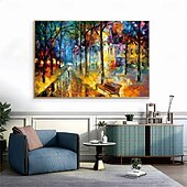 preiswerte Landschaftsgemälde-großes handgemachtes abstraktes Stadtgemälde handgemachtes urbanes Kunstgemälde handgemalte Skyline der Stadt Herbstgemälde New York Skyline Wald Ölgemälde New York City Gemälde Wandkunst abstrakte