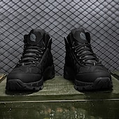 abordables Botas de montaña-Botas de senderismo acolchadas para hombre: ligeras, impermeables, suela antideslizante, diseño de caña alta, ideales para aventuras al aire libre.