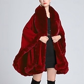 cheap Faux Fur Wraps-Faux Fur Wraps Elegant Cute Ladies Long Sleeve Rabbit Fur Wedding Wraps With Pure Color For Formal Spring