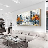 preiswerte Landschaftsgemälde-großes abstraktes Stadtgemälde handgemachtes urbanes Kunstgemälde handgemaltes Stadtskyline-Gemälde New York Skyline Ölgemälde New York City Gemälde Wandkunst großes abstraktes Gemälde