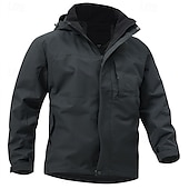 cheap Softshell, Fleece &amp; Hiking Jackets-Men&#039;s Softshell Jacket Hiking Jacket Outdoor Windproof Water Resistant Windbreaker Jacket Traveling Dark Grey Black White Blue Light Grey