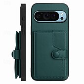 お買い得  その他のスマホケース-電話 ケース 用途 ピクセル9プロ ピクセル9プロXL Pixel 8 Pro Pixel 8 ピクセル9 バックカバー スタンド付き カード挿入口 耐衝撃 レトロ風 TPU PUレザー