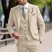 economico Abiti da matrimonio-Uomo Feste Balli di fine anno Completi Rosa Viola Moda Affari Tinta unita Vestibilità standard 3 pezzi Monopetto Due Bottoni