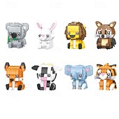 cheap Building Toys-8PCS Party Favors for Kids Goodie Bags Mini Building Blocks Animal World Tiger Building Blocks SetBuilding Sets Stem Toys for Birthday Party GiftGoodie Bags PrizeCake Topper