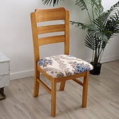 abordables Couverture de chaise de salle à manger-Housse de siège de chaise extensible et durable, idéale pour protéger et rafraîchir les sièges de chaise, ajoute confort et style aux chaises de salle à manger, de bureau ou de salon